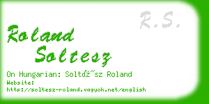 roland soltesz business card